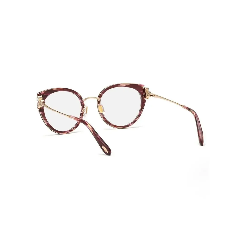 NEW!! Chopard VCH367V 01G2 Cat Eye Shiny Streaked Burgundy Women Eyeglasses